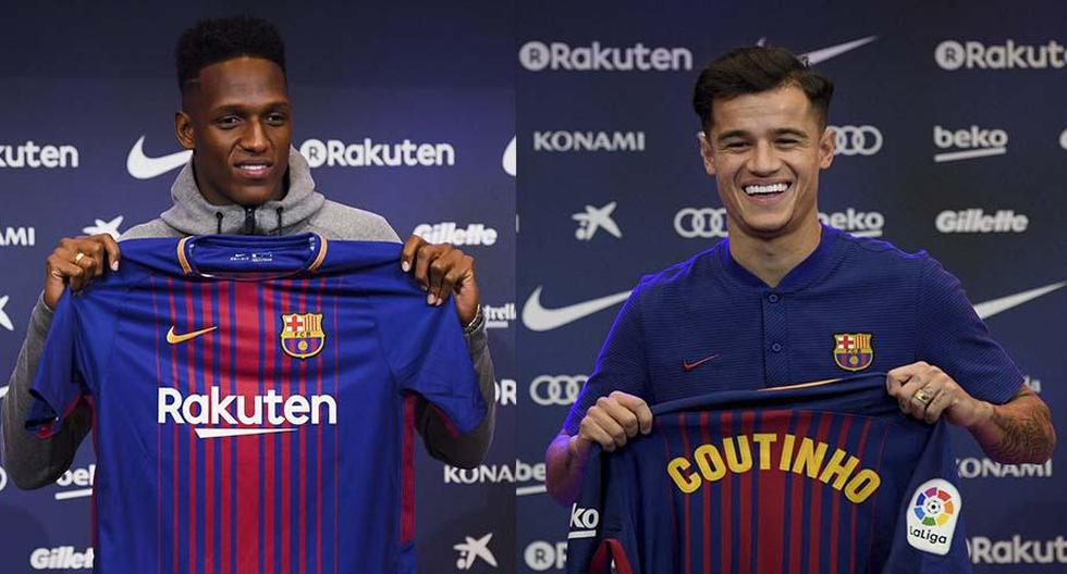 Yerry Mina y Philippe Coutinho figuran por primera vez en listado de convocados desde su llegada al FC Barcelona | Foto: Composición