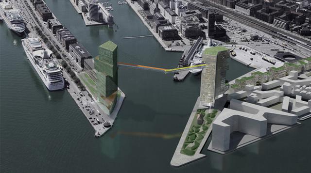 Copenhague tendrá sus edificios gemelos unidos por puente aéreo - 2