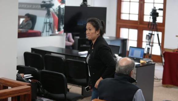 Keiko Fujimori acudió por sexto día a la diligencia judicial en la que se define su situación legal. (Foto: Hugo Pérez / El Comercio)