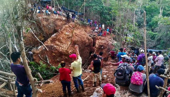 El accidente se produjo el viernes en una mina ubicada en la comunidad La Esperanza, en Río San Juan, unos 200 km al sureste de Managua, la capital de Nicaragua. (AFP).
