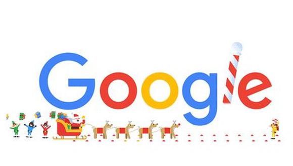 El reciente doodle de Google referente a la Navidad. (Captura: Google)
