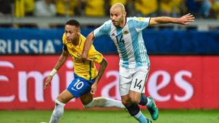 La molestia de Mascherano por regates de Neymar ante Argentina