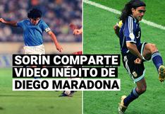 Juan Pablo Sorín comparte video inédito de Diego Maradona jugando de lateral