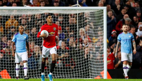Manchester United vs. Manchester City EN VIVO vía ESPN 2: Rashford anotó el esperanzador 3-1 tras gran contraataque. (Foto: AFP)
