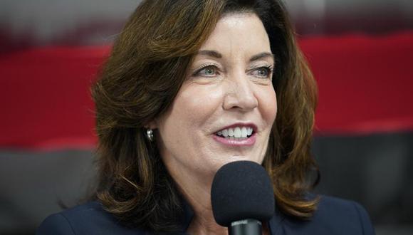 La vicegobernadora de Nueva York, Kathy Hochul, habla en una ceremonia en el barrio del Bronx, el martes 4 de mayo de 2021. (Foto AP / Seth Wenig, archivo).