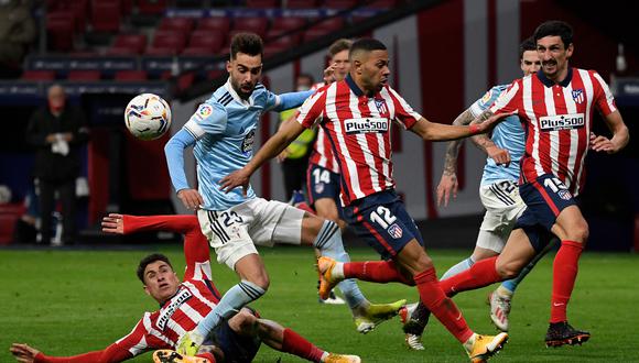 Atlético de Madrid y Celta de Vigo empataron 2 a 2 en el Wanda Metropolitano. | Foto: AFP