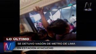 Metro de Lima: desperfecto en un tren causó retraso y caos