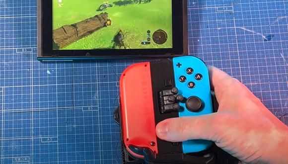 El YouTuber Akaki Kuumeri creó un mando de Nintendo Switch de una mano. (Foto: captura de pantalla, Akaki Kuumeri)