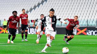 El palo le dijo que no: Cristiano Ronaldo falló un penal en el Juventus vs. Milan | VIDEO