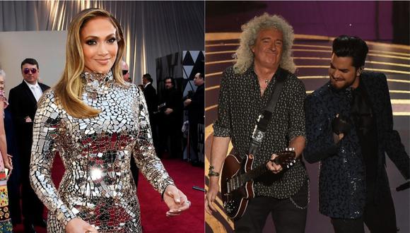 Jennifer Lopez tuvo una peculiar reacción ante la presentación de Queen en los Oscar 2019. (Foto: AFP)