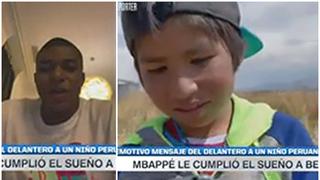 Kylian Mbappé cumplió sueño de niño peruano y le envió saludos a través de un video [VIDEO]