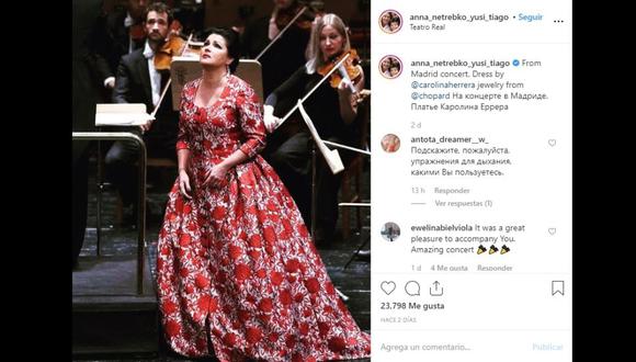 Anna Yúrievna Netrebko, cantante soprano ruso-austriaca y una de las más importantes sopranos líricas de su generación, es también una estrella en Instagram.