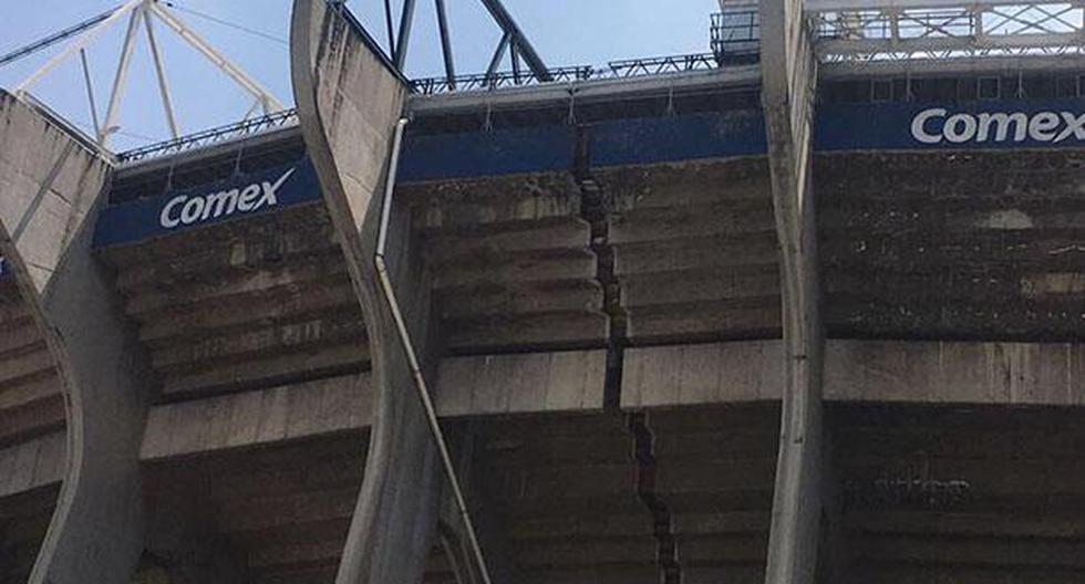 ¿De verdad se abrió una tribuna del estadio Azteca con el terremoto en México? Aquí la respuesta. (Video: YouTube)