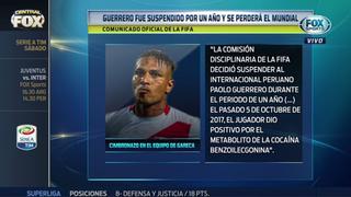 Paolo Guerrero sancionado: así informó FOX Sports [VIDEO]