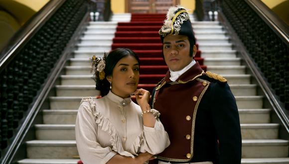 Kate Candela y Jean Pierre Puppi, intérpretes de "Fue por tu amor, no por la gloria", tema principal de "Los otros libertadores". (Foto:  Enrique Vidal)