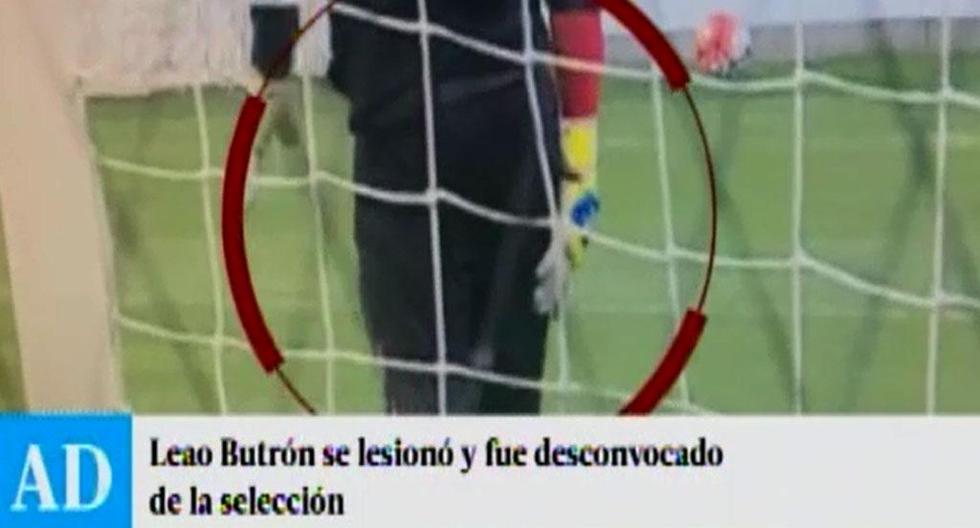 Leao Butrón se desgarró el muslo de la pierna derecha en entrenamiento | Foto: Captura