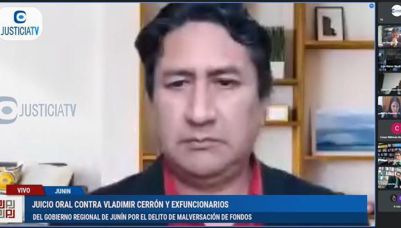 Vladimir Cerrón afronta juicio por malversación de fondos (Foto: Justicia TV)