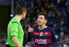 ¿Lionel Messi amenazó al árbitro en el partido ante el Espanyol? (VIDEO)