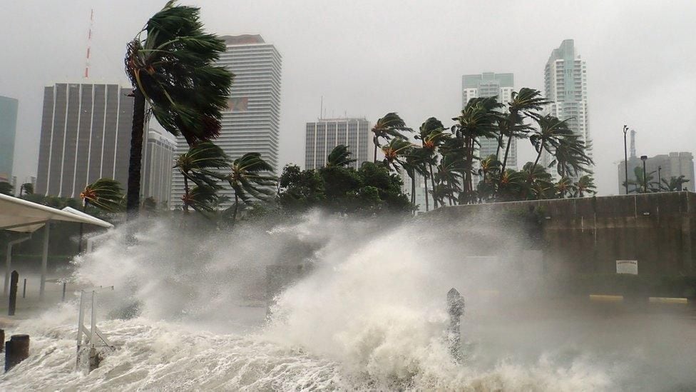 Hurricane Irma hit Miami, Florida in 2017 with winds of more than 100 mph.  (GETTY IMAGES).