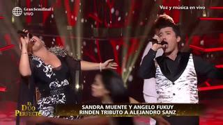‘El dúo perfecto’: Sandra Muente y Ángelo Fukuy rindieron homenaje a Alejandro Sanz y obtuvieron puntaje perfecto