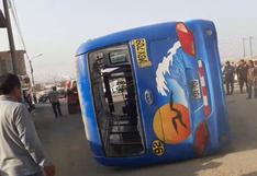 Trujillo: volcadura de microbús lleno de escolares deja varios heridos | FOTOS