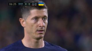 Robert Lewandowski falló penal y se perdió el 1-0 de Barcelona vs. Almería | VIDEO