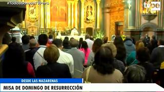 Semana Santa: decenas de fieles participan en misa de Domingo de Ramos en la iglesia Las Nazarenas | VIDEO