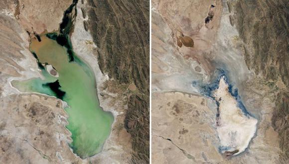 La NASA muestra cómo fue secándose el lago boliviano Poopó