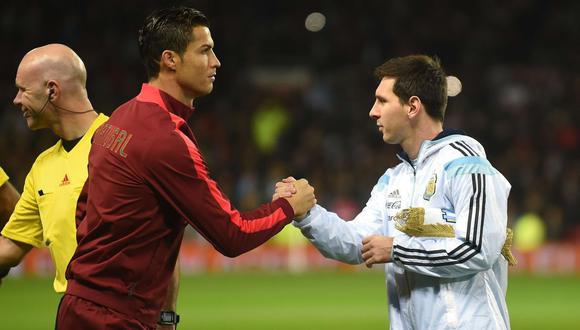 Messi y Cristiano Ronaldo. (Foto: AFP)