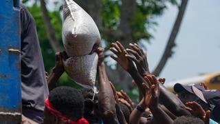 Una semana después del terremoto, los supervivientes de Haití luchan por conseguir agua y comida