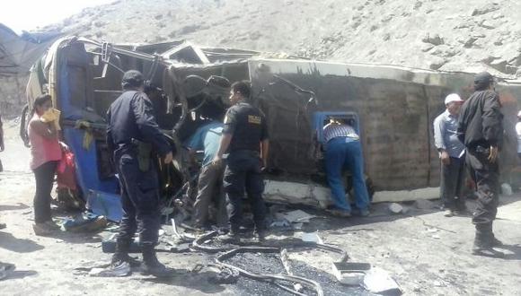Cieneguilla: dos muertos y 20 heridos dejó volcadura de bus