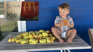 Mamá descuida su celular y su hijo de 2 años pide 31 hamburguesas a McDonald’s