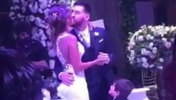 Lionel Messi y Antonela Roccuzzo: así fue el "sí quiero" que los convirtió en esposos. (Foto: Captura de video)