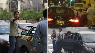 Taxis colectivos: peligro y caos de día y de noche [FOTOS]