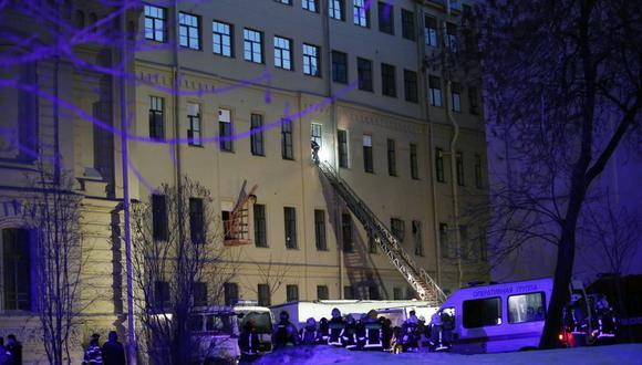 Alerta en Rusia por el derrumbe de un edificio universitario en San Petersburgo. (ap)
