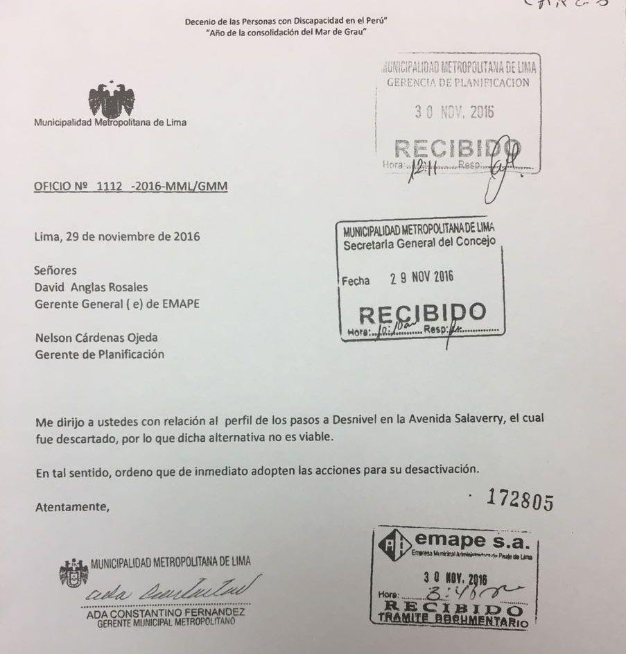 Lima descartó los by-pass de Salaverry porque "no son viables" - 2