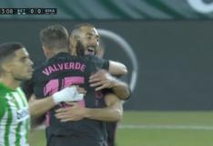 Real Madrid vs. Betis: el gol de Valverde para el 1-0 tras jugadón de Benzema [VIDEO]