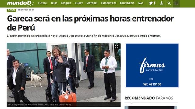 Ricardo Gareca: así informaron en Argentina su llegada a Perú - 5