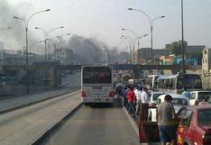 ATU se pronuncia tras incendio de bus del Metropolitano en San Martín de Porres