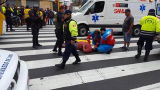 Avenida Abancay: accidente de tránsito dejó una persona herida [FOTOS]