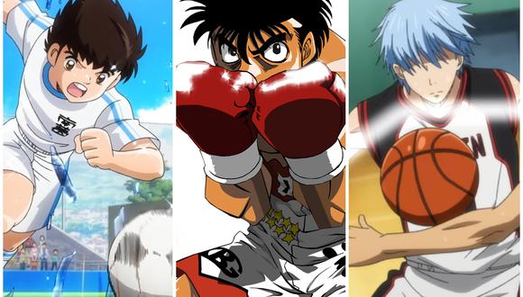 "Captain Tsubasa", "Hajime no Ippo" y "Kuroko no Basket" son algunos de los animes deportivos más populares. (Fuente: TV Tokyo/Nippon TV/Crunchyroll)