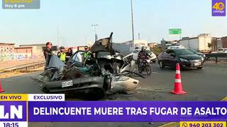 Panamericana Sur: delincuente que huía con su banda tras un asalto murió al chocar contra un tráiler