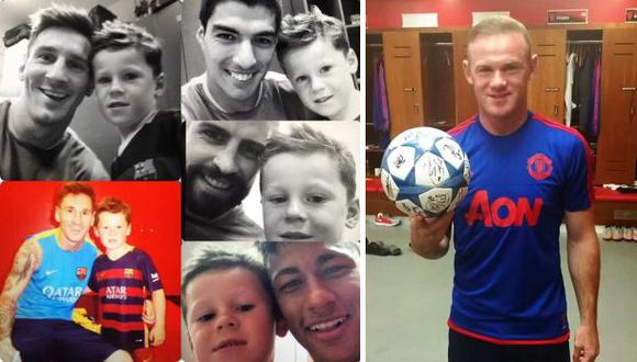 Hijo de Wayne Rooney se hizo selfies con cracks del Barcelona