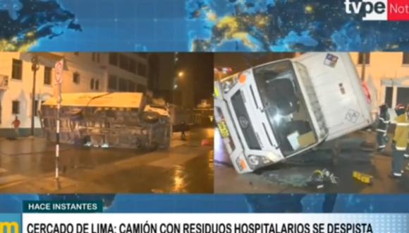 Camión había partido del hospital Rebagliati. (Foto: captura TV)