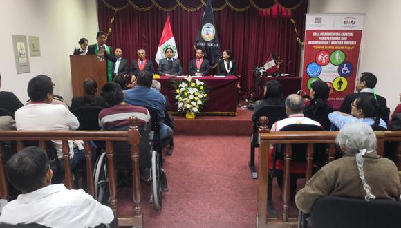 La sala fue denominada “Edwin Romel Béjar Rojas”, en honor al único magistrado con discapacidad visual de toda Latinoamérica.  (Foto: Carlos Peña)