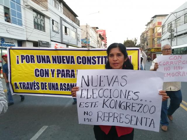 #QueSeVayanTodos: así se desarrolló la marcha en Trujillo.