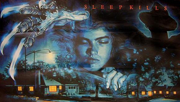 Póster de la película de 1984 "Pesadilla en Elm Street", inspirada por la misteriosa de muerte a causa de pesadillas de 18 laosianos en EE.UU.