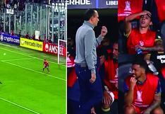 La reacción en el banquillo de Alianza Lima ante el gol errado por Jeriel De Santis 