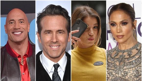 Dwayne Johnson, Flavia Laos y Jennifer Lopez están nominados en alguna categoría de los People's Choice Awards, mientras que Ryan Reynolds recibirá el Premio Icon durante la ceremonia del 6 de diciembre. (Foto composición AFP/GEC)
