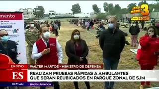 Realizan pruebas rápidas a comerciantes reubicados en el parque zonal Huayna Cápac